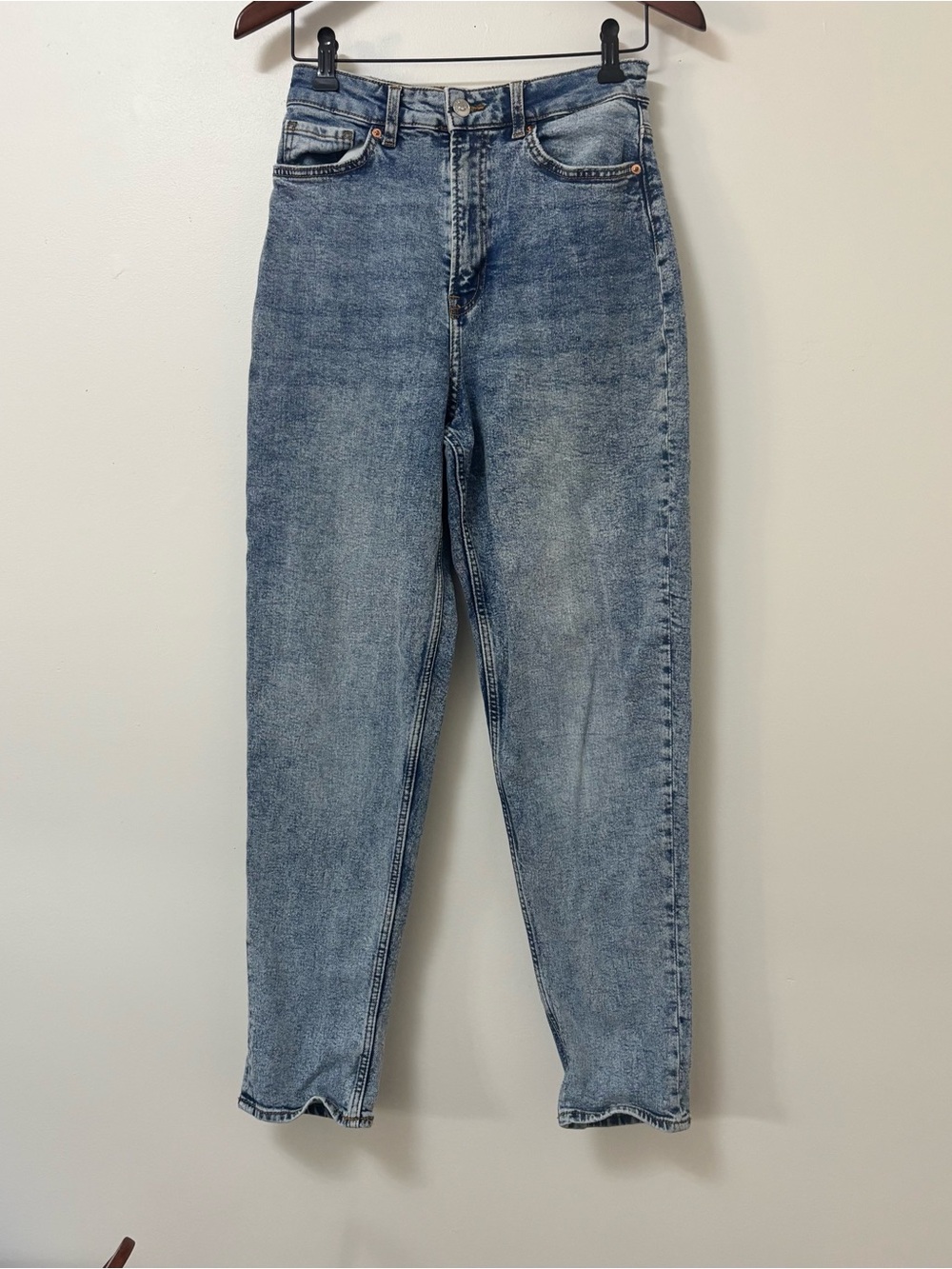 H&M Divided Acid Wash Light Blue Denim Jeans Size 6